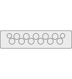KEL-DP-E 86/13 cable entry plate, plug, wall 1.5-2.5mm, gray