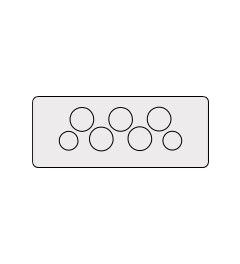 KEL-DP-E 46/7 cable entry plate, plug, wall 1.5-2.5mm, gray