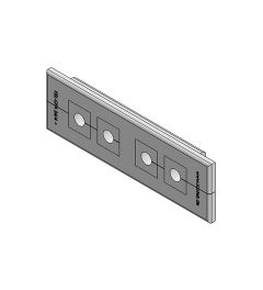 KEL-QTA 24/4 B QUICK cable entry plate, plug, wall 2.8-4mm