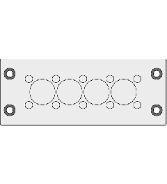 KEL-DPZ 24/14 CR (S)VOC cable entry plate, screw, gray
