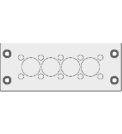KEL-DPZ 24/14 cable entry plate, screw mounting, gray