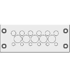 KEL-DPZ 24/17 cable entry plate, screw mounting, gray