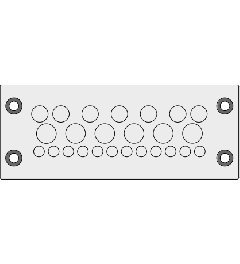 KEL-DPZ 24/25 CR (S)VOC cable entry plate, screw, gray