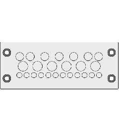 KEL-DPZ 24/25 cable entry plate, screw mounting, gray
