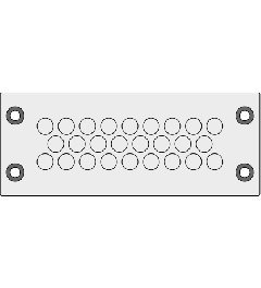 KEL-DPZ 24/26 CR (S)VOC cable entry plate, screw, gray