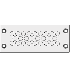 KEL-DPZ 24/26 cable entry plate, screw mounting, gray