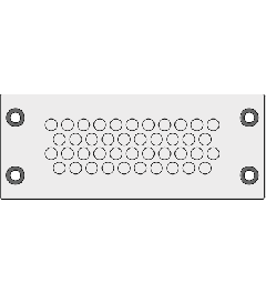 KEL-DPZ 24/42 cable entry plate, screw mounting, gray
