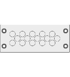 KEL-DPZ 24/15 cable entry plate, screw mounting, gray