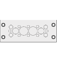 KEL-DPZ 24/16 CR (S)VOC cable entry plate, screw, gray