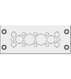 KEL-DPZ 24/16 cable entry plate, screw mounting, gray