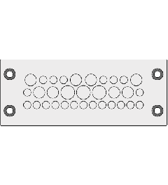 KEL-DPZ 24/32 cable entry plate, screw mounting, gray