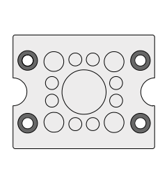 KEL-DPZ B 13 CR (S)VOC cable entry plate, screw, gray