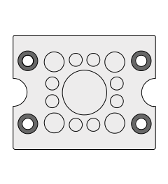 KEL-DPZ B 13 cable entry plate, screw mounting, gray