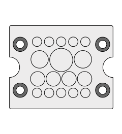 KEL-DPZ B 17 CR (S)VOC cable entry plate, screw, gray