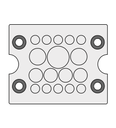 KEL-DPZ B 17 cable entry plate, screw mounting, gray