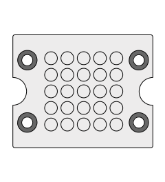 KEL-DPZ B 25 cable entry plate, screw mounting, gray
