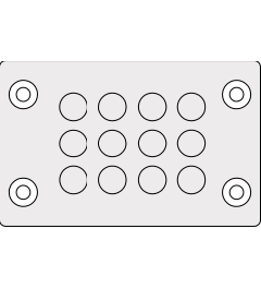 KEL-DPZ 6/12 CR (S)VOC cable entry plate, screw, gray