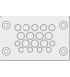KEL-DPZ 6/18-1 cable entry plate, screw mounting, gray