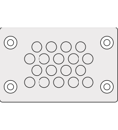 KEL-DPZ 6/18 CR (S)VOC cable entry plate, screw, gray