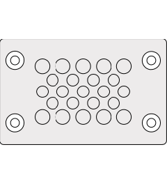 KEL-DPZ 6/23 cable entry plate, screw mounting, gray