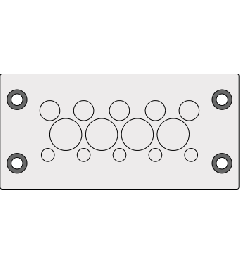KEL-DPZ 16/14 cable entry plate, screw mounting, gray