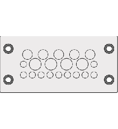 KEL-DPZ 16/20 CR cable entry plate, screw, gray