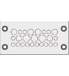 KEL-DPZ 16/25 CR cable entry plate, screw, gray