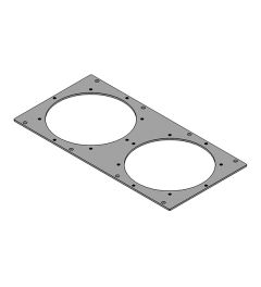 MP8 modular gland plate, steel, 2xKEL-ULTRA flex