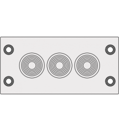 KEL-DPFR 16/3 cable entry plate 3xDPF 4-18, gray