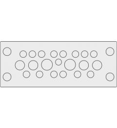 KEL-DPU 24/21 cable entry plate, screw/snap-in, gray