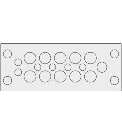 KEL-DPU 24/17 cable entry plate, screw/snap-in, gray