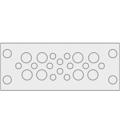 KEL-DPU 24/20 cable entry plate, screw/snap-in, gray