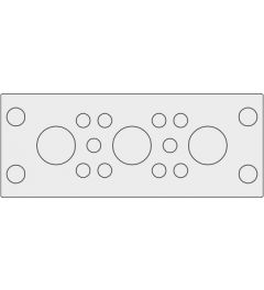 KEL-DPU 24/13 cable entry plate, screw/snap-in, gray