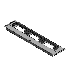 KDR-ESR-HW-800 Bodemplaat met schuifframes + 1 blindplaat