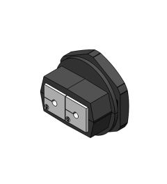 KVT 50-2 SUB-D25 split cable gland M50, screw nut, black