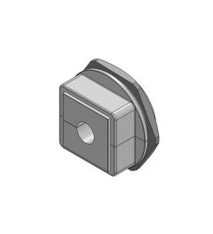 KVT 63/1 split cable gland M63, screw nut, gray