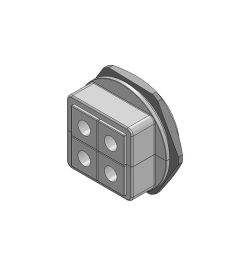 KVT 63/4 split cable gland M63, screw nut, gray