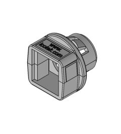 QVT Click 20 wartel, 2 delen , plug, M20, grijs