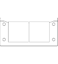 KEL-ER 16/2 CR kabelinvoerframe, 2d, -/2, zwart