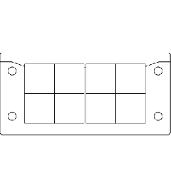 KEL-ER 16/8 CR kabelinvoerframe, 2d, 8/-, zwart