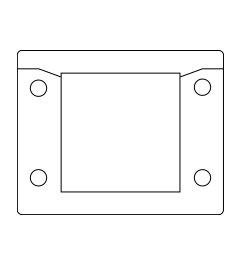 KEL-ER B1 CR (S)VOC kabelinvoerframe, 2d, -/1, zwart