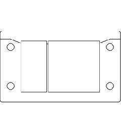 KEL-ER 10/3 CR kabelinvoerframe, 2d, 2/1, zwart