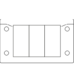 KEL-ER 10/6 CR kabelinvoerframe, 2d, 6/-, zwart