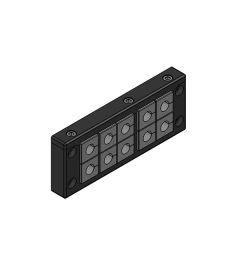 KEL-ER 24/10 cable entry frame, 2p, 10/-, V2A, black