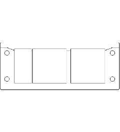 KEL-ER 24/4 CR kabelinvoerframe, 2d, 2/2, zwart