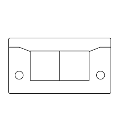 KEL-ER-E 2 CR (S)VOC kabelinvoerframe, 2d, 2/-, zwart