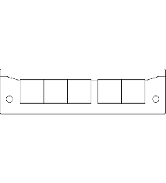 KEL-ER-E 5 CR (S)VOC kabelinvoerframe, 2d, 5/-, zwart