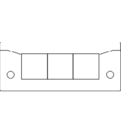 KEL-ER-E 3 CR (S)VOC kabelinvoerframe, 2d, 3/-, zwart