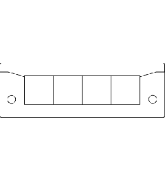 KEL-ER-E 4 CR (S)VOC kabelinvoerframe, 2d, 4/-, zwart