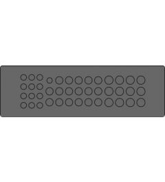 KEL-DP 24/42 A cable entry plate, plug, wall 1.5-2.5mm,black
